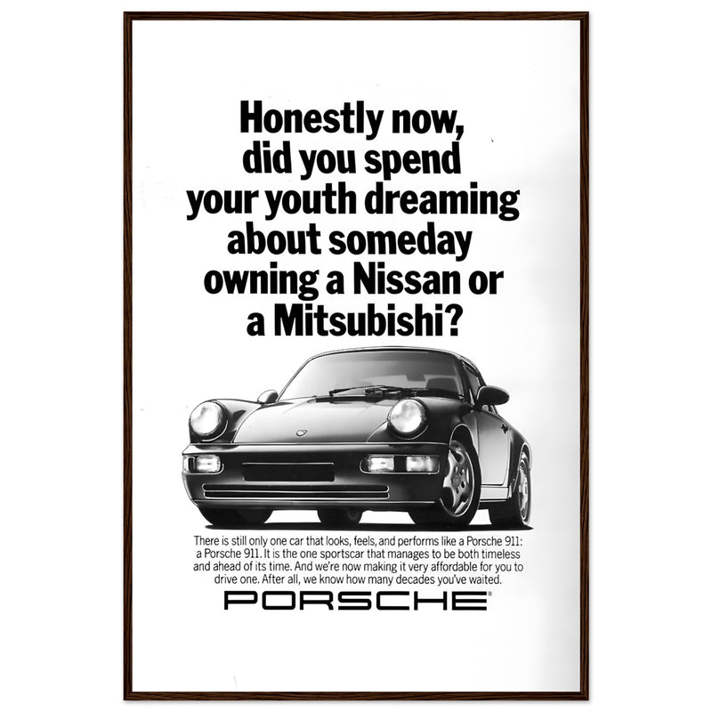 Porsche 911 Vintage Ad Poster