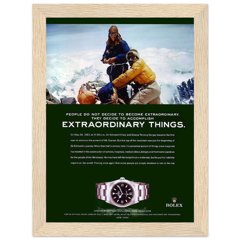 Rolex Oyster Perpetual Explorer Vintage Poster Ad