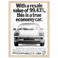 Porsche 99% Resale Price - Vintage Ad Poster