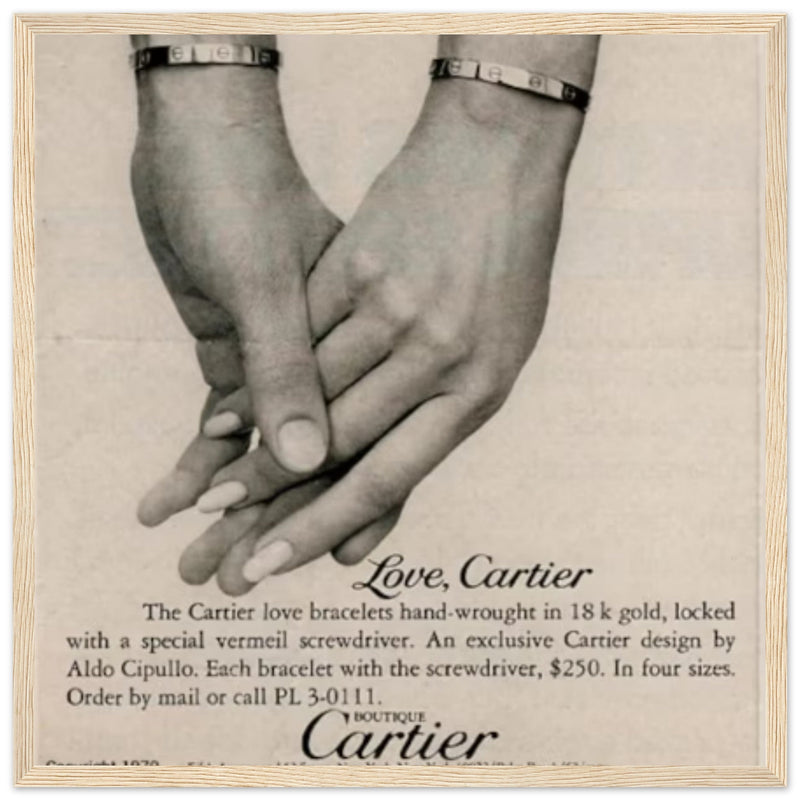 Cartier Love Bangles Vintage Poster