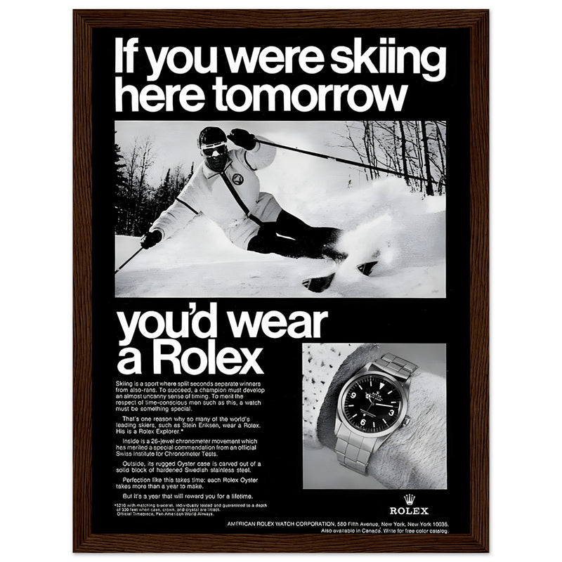 Rolex Ski Vintage Poster Ad