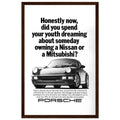 Porsche 911 Vintage Ad Poster