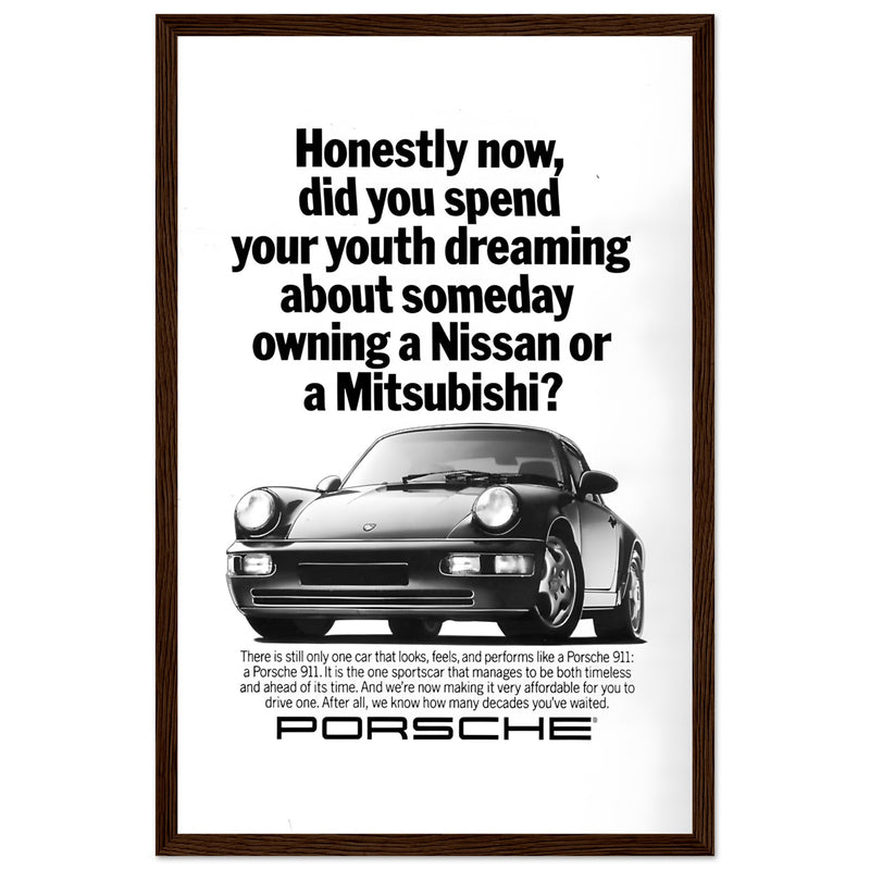 Porsche 911 Vintage Ad Poster