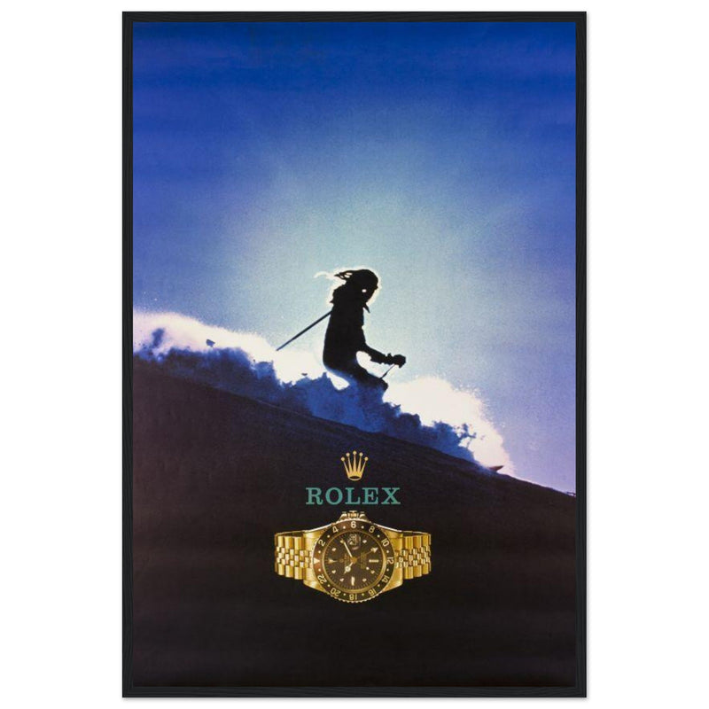 Rolex Skiing Vintage Poster Ad