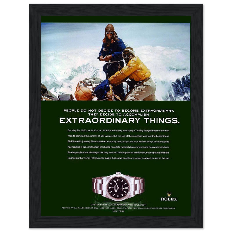 Rolex Oyster Perpetual Explorer Vintage Poster Ad