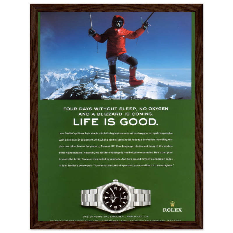 Rolex Life is Good Vintage Poster Ad