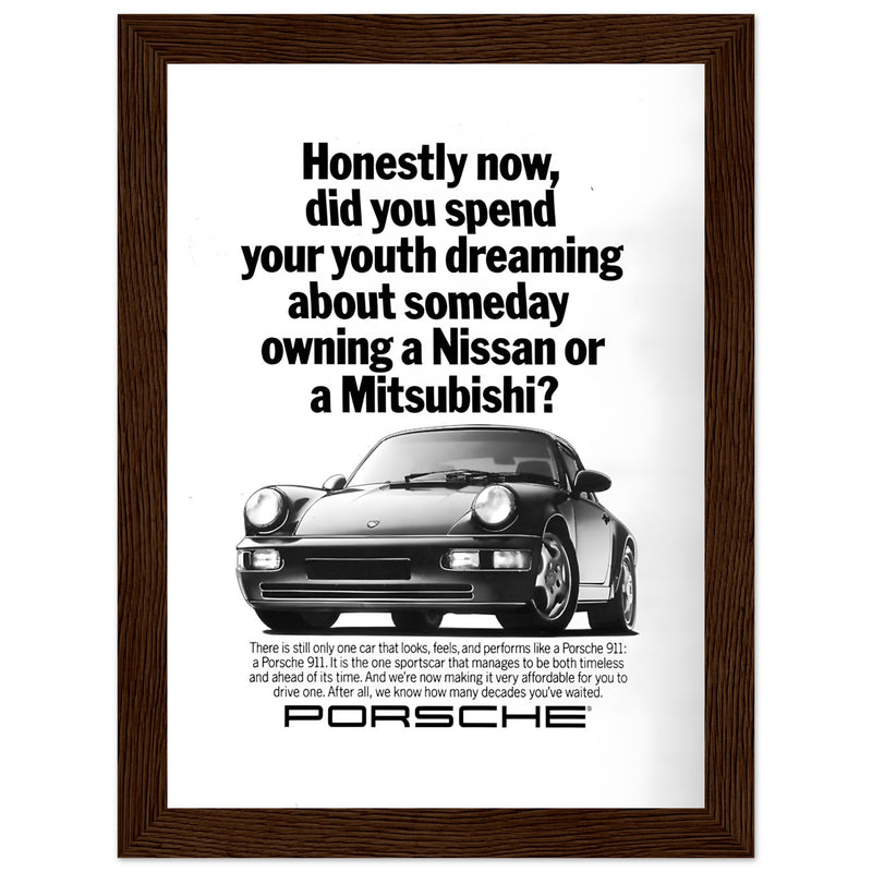 Porsche 911 Vintage Ad Poster