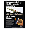 Rolex Oyster Perpetual Concorde Vintage Poster Ad