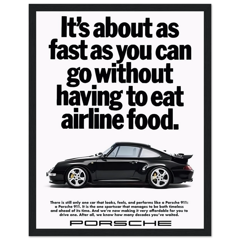 Porsche 911 Vintage Poster - Airline Food