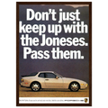 Porsche Turbo 944 Vintage Ad Poster