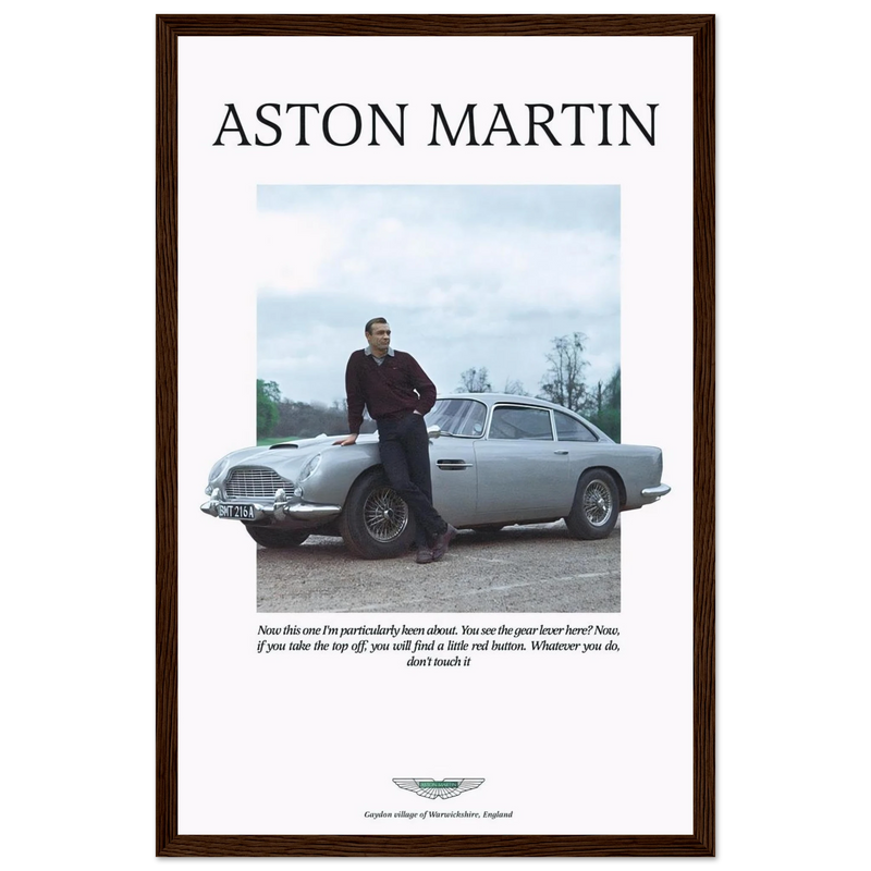Aston Martin Vintage Poster Ad - 1964 James Bond Goldfinger