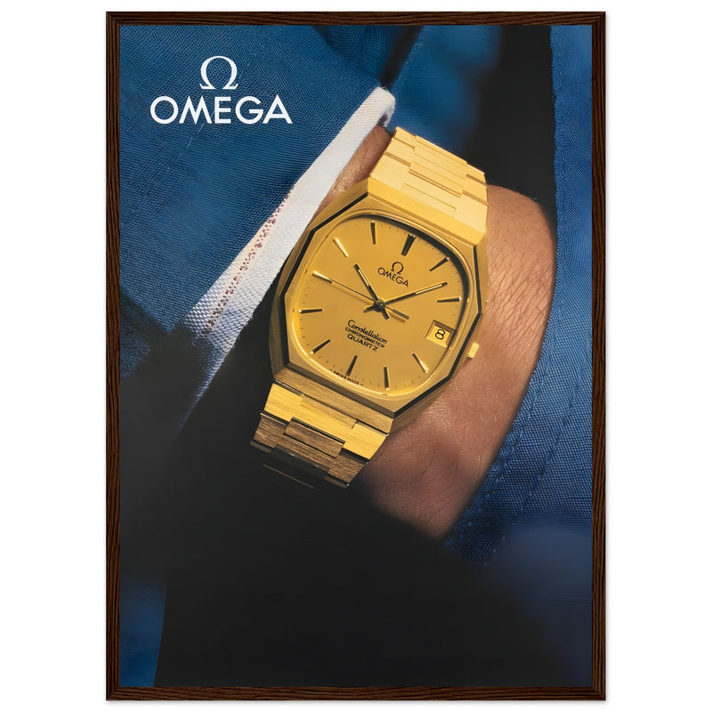 Omega Gold Vintage Poster Ad