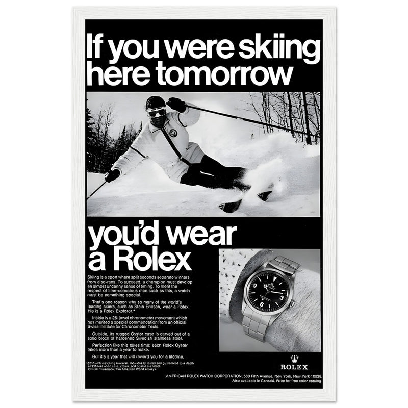 Rolex Ski Vintage Poster Ad