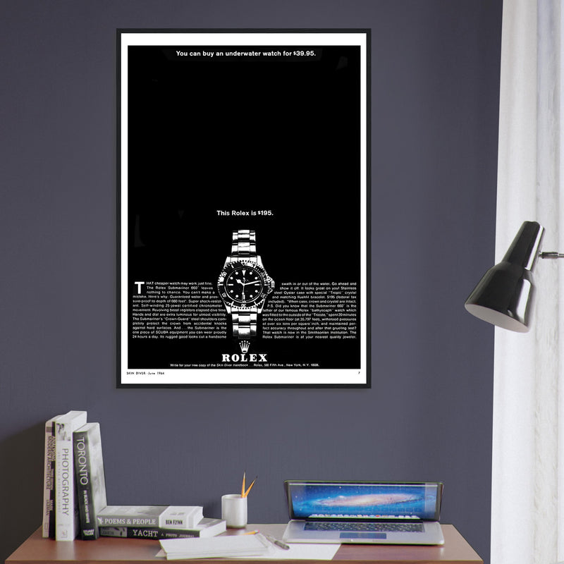 Rolex Submariner Vintage Poster Ad