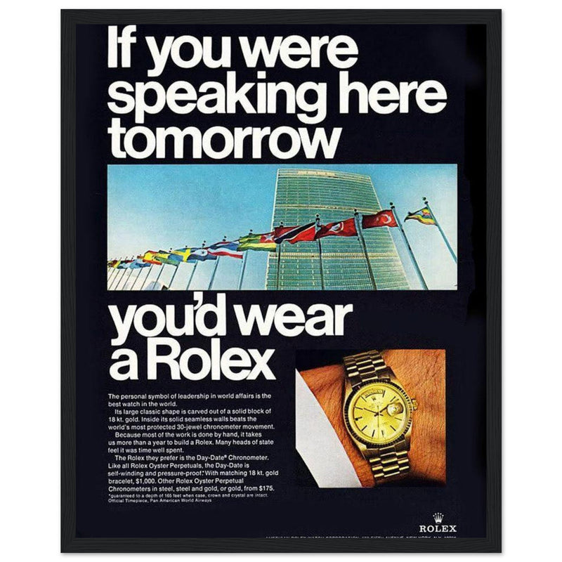 Rolex Day-Date UN Vintage Poster Ad