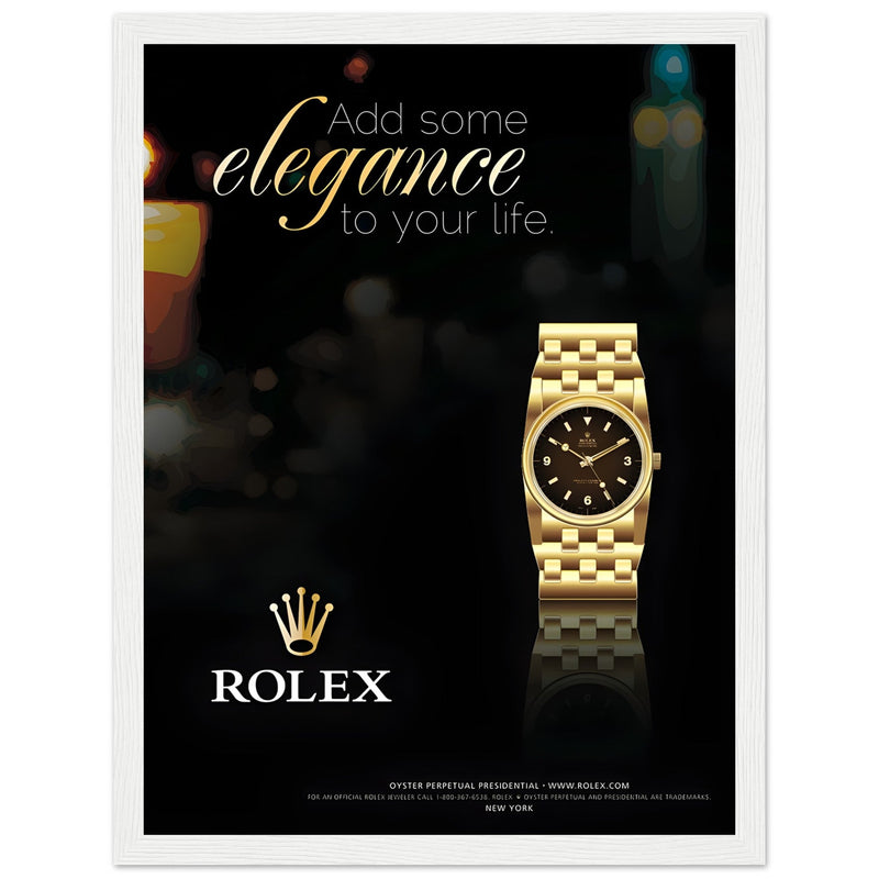 Rolex Elegance Vintage Poster Ad