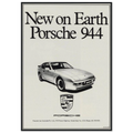 Porsche 944 New on Earth Vintage Poster Ad