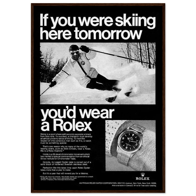 Rolex Ski Vintage Poster Ad