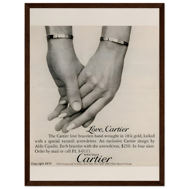 Cartier Love Bangles Vintage Poster