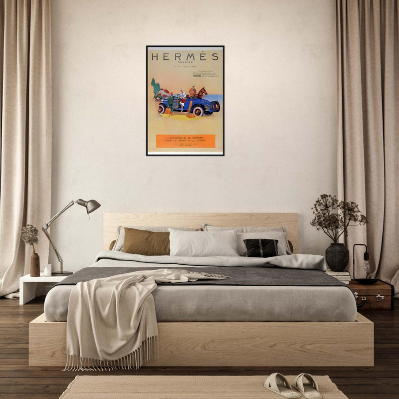 Hermes Paris Car Vintage Poster Ad