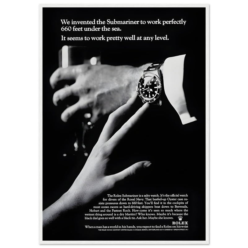 Rolex Submariner Any Level Vintage Poster Ad