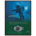 Rolex Sea-Dweller Save The Planet Vintage Poster Ad