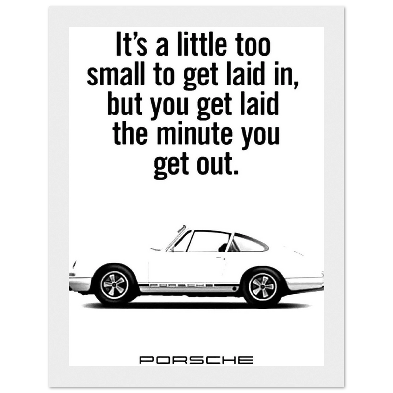 Porsche Vintage Poster  White 911