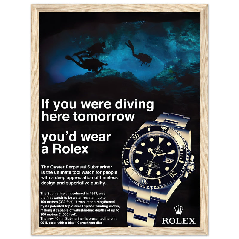 Rolex Oyster Perpetual Vintage Poster - Premium Matte
