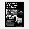 Rolex Racing Vintage Poster Ad