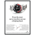 Rolex GMT Master Travel Vintage Poster Ad