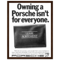 Porsche - It's not for everyone Vintage Poster Ad