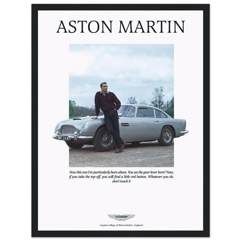 Aston Martin Vintage Poster Ad - 1964 James Bond Goldfinger