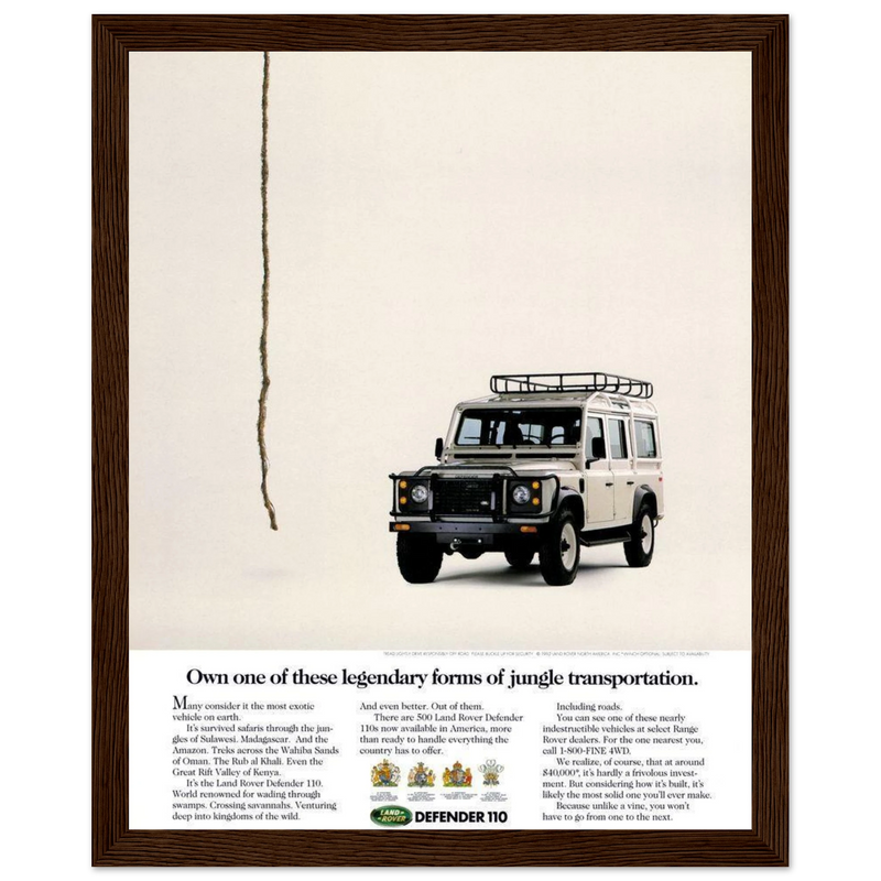 Land Rover Defender Vintage Poster