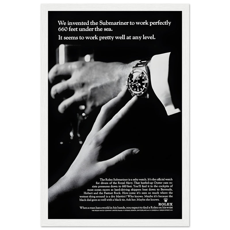 Rolex Submariner Any Level Vintage Poster Ad