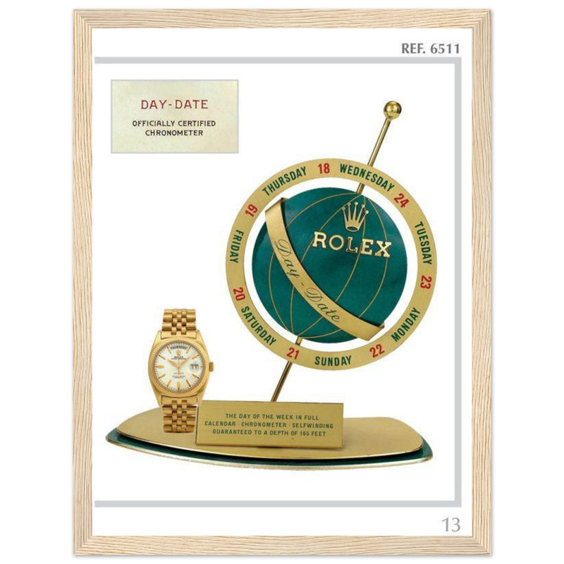 Rolex Day-Date Globe Vintage Poster Ad