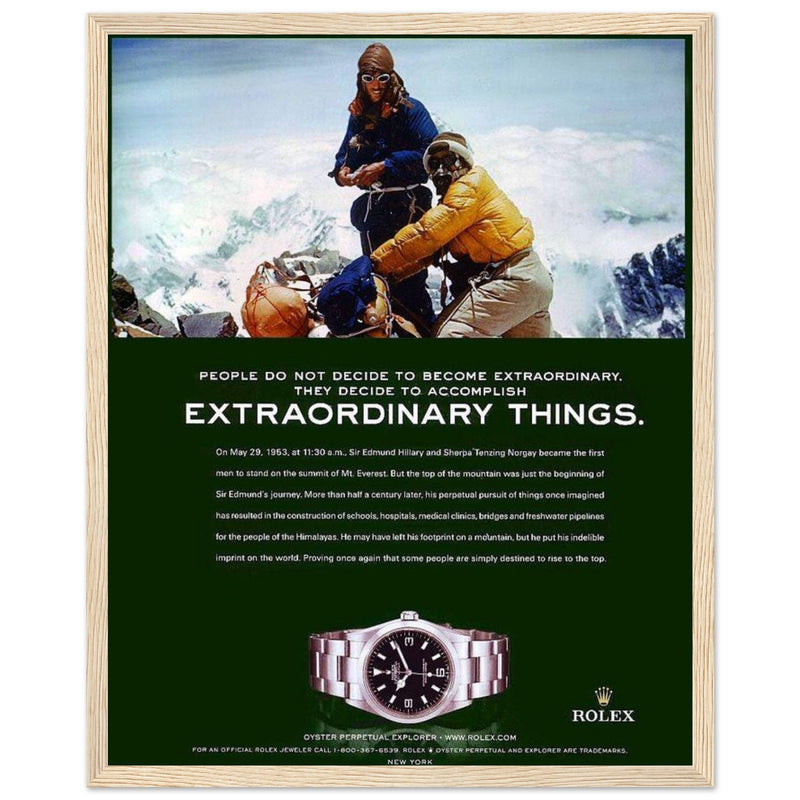 Rolex Oyster Perpetual Explorer Vintage Poster Ad