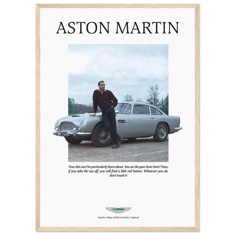 Aston Martin Vintage Poster Ad - 1964 James Bond Goldfinger