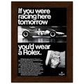 Rolex Racing Vintage Poster Ad