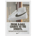 Nike Court to the streets Vintage Poster Ad