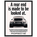 Porsche 911 Vintage Poster - Rear End