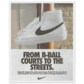 Nike Court to the streets Vintage Poster Ad