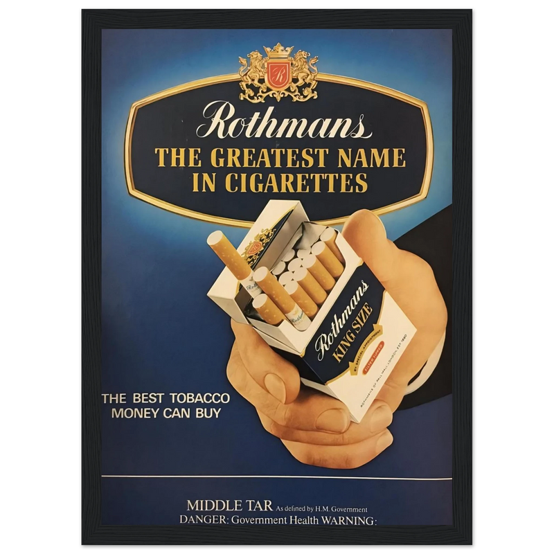 Rothmans Vintage Poster - The Greatest Name In Cigarettes