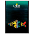 Rolex Submariner Fish Vintage Poster Ad - Premium Matte Paper