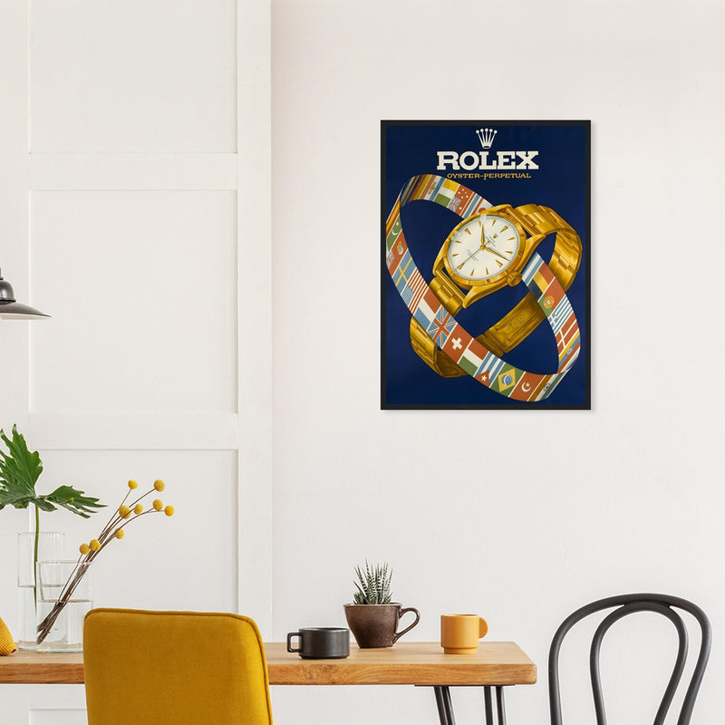 Rolex Advertising Golden Age Oyster Perpetual Vintage Poster