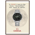 Omega Race to the Moon Vintage Poster Ad