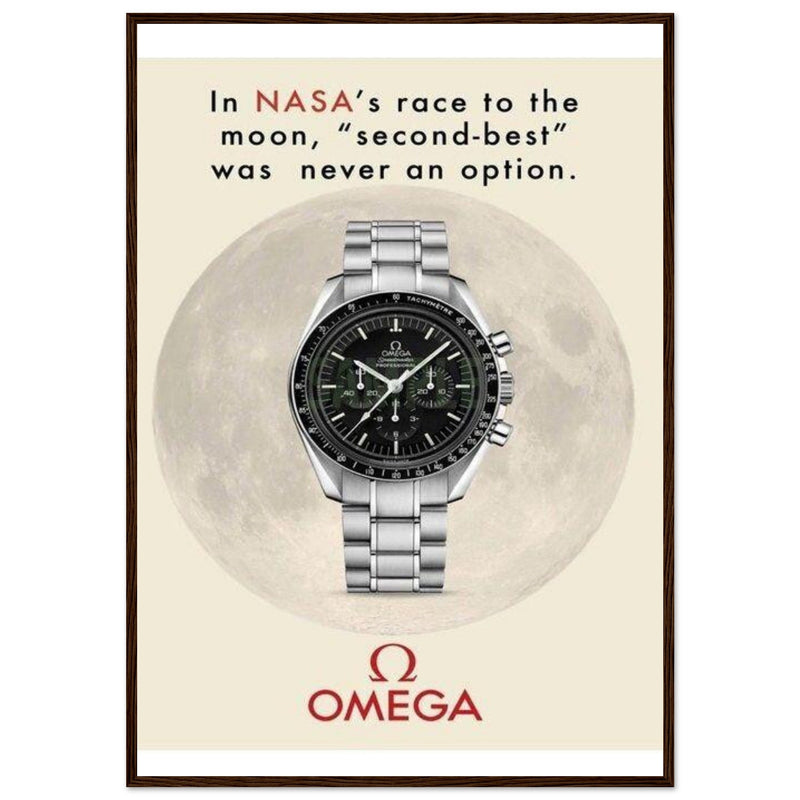 Omega Race to the Moon Vintage Poster Ad