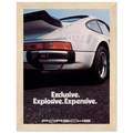 Porsche - Exclusive, Explosive, Expensive Vintage Poster