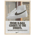 Nike Court to the streets Vintage Poster Ad