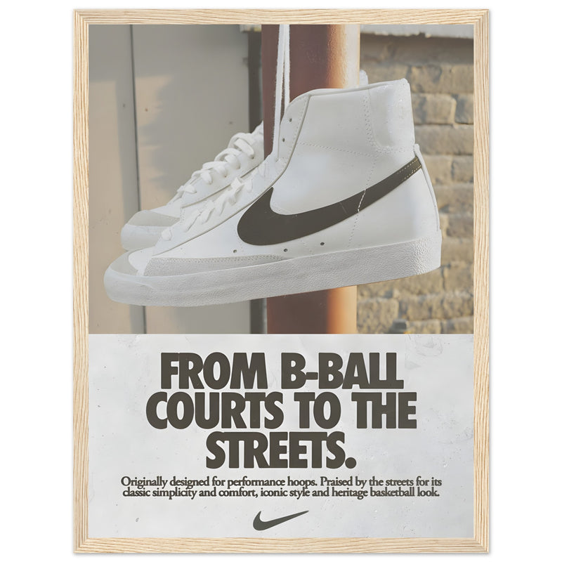 Nike Court to the streets Vintage Poster Ad