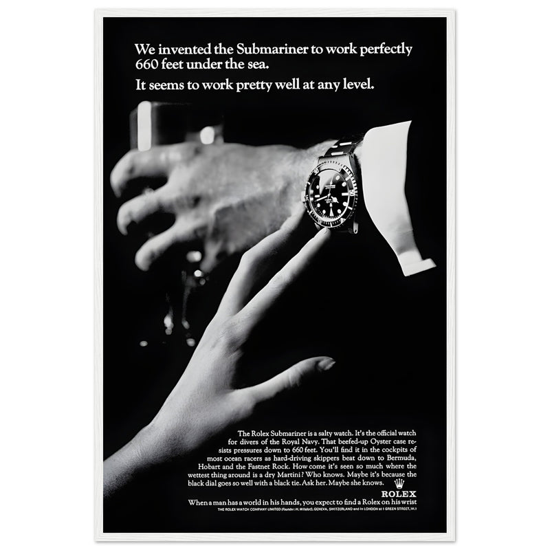 Rolex Submariner Any Level Vintage Poster Ad